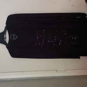 Inc. Sequined top with faux tank